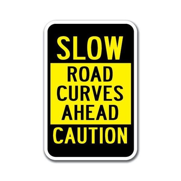 Signmission Safety Sign, 12 in Height, Aluminum, 18 in Length, Slow Down - Slow Road A-1218 Slow Down - Slow Road - main